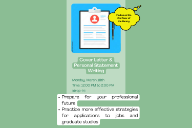 Cover letter and Personal Statement Writing Workshop